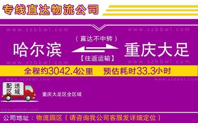 哈爾濱市大足區(qū)重慶道路普通貨運(yùn)服務(wù)概述